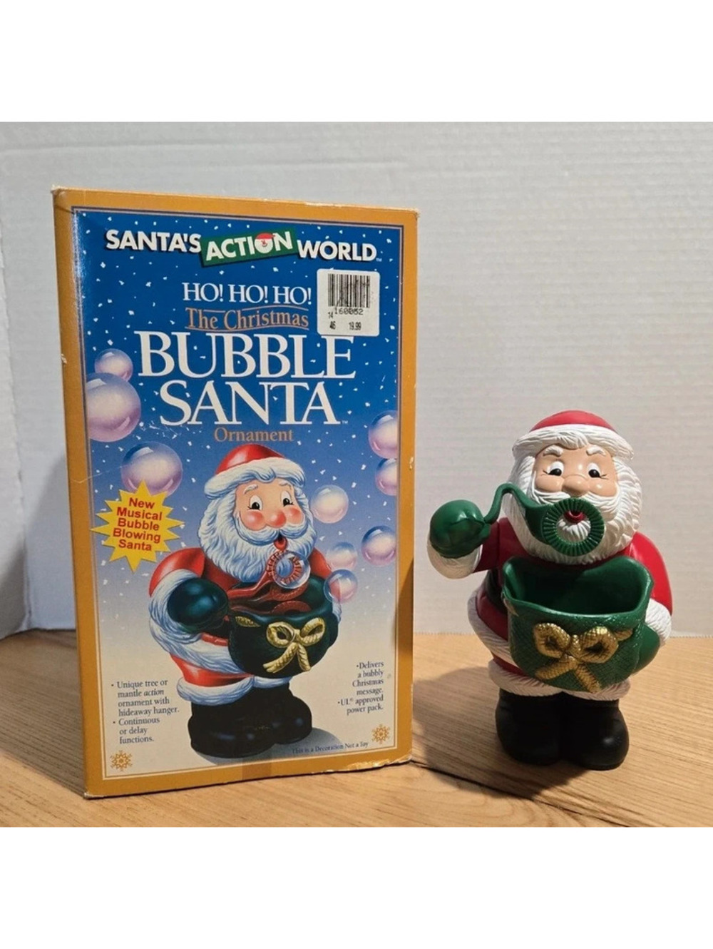Kurt S Adler Santa Bubble Blower Santa’s Action World Tested Vintage 1995